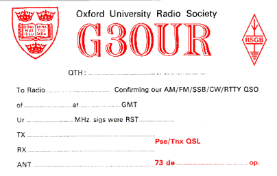 QSL Card created by Richard Russell circa 1971